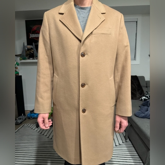 New Saks Fifth Avenue Cashmere Wool Blend Overcoat - Picture 13 of 14